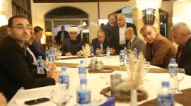 جانب من لقاء وزير الأوقاف حاتم البكري بصحفيين في غزة