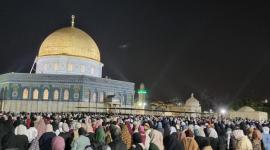 20 ألف مصلٍ أدوا صلاتي العشاء والتراويح بالأقصى