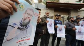 خيمة التضامن مع الشيخ خضر عدنان وسط مدينة غزة تواصل فعالياتها بحضور جماهيري واسع (5).JPG