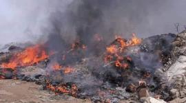 حريق مكب نفايات جحر الديك