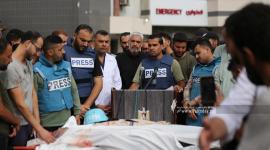 الزميل الصحفي في قناة فلسطين اليوم محمد بعلوشة جراء قصف اسرائيلي استهدف منزله  شمال غزة (17).JPG