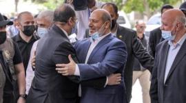 وفد حماس مع مدير المخابرات المصرية