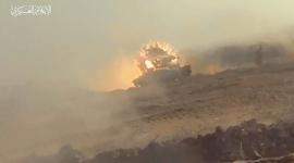 تفجير دبابة إسرائيلية في غزة