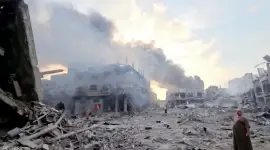 صور القصف في مخيم جباليا