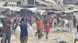 صورة لمواطنين أثناء نزوحهم من جباليا