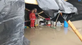 نازحون يغرقون من جراء سقوط الأمطار