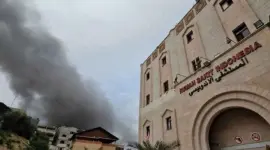 جانب من حصار قوات الاحتلال المستشفى الاندونيسي