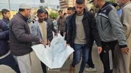تشييع ٥ شهداء من داخل مجمع ناصر الطبي بمدينة خان يونس جنوبي قطاع غزة (1).jpeg