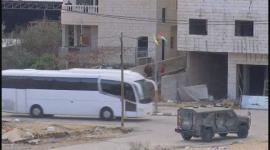 جافلات الأسرى الفلسطينيين قرب حاجز بيتونيا برام الله