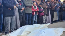 أرشيفية تشييع شهداء في خان يونس