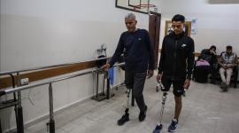شاب بترت رجله بسبب القصف الإسرائيلي على غزة
