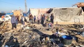 استهداف خيام النازحين في خانيونس
