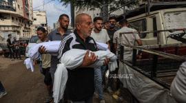 وداع شهداء من منتظرين المساعدات وقصف خيام النازحين بمدينة غزة (5).jpeg