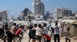تدمير الابراج السكنية