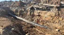 خطوط مياه مدمرة في غزة
