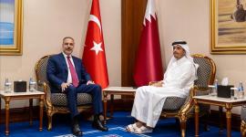 وزير الخارجية القطري يلتقي بنظيره التركي