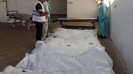 جثامين شهداء في مجمع ناصر الطبي بغزة (أرشيفية)