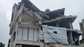 منزل مدمر في غزة