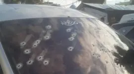 السيارة التي كان المقدم أحمد زمزم يقودها خلال عملية اغتياله في مخيم المغازي
