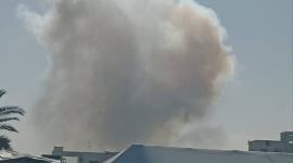 استهداف مبنى في مواصى خانيونس
