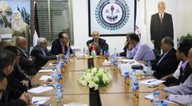 الرجوب يلتقي رؤساء أندية الممتازة في قطاع غزة (1)