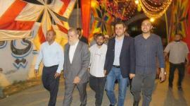 عزام خلال زيارة لشباب رفح