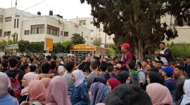مظاهرات طلبة توجيهي ضد الكيمياء