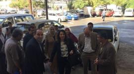 جانب من زيارة الاتيرة لمقر سلطة جودة البيئة في قطاع غزة