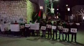 كوادر الجهاد خلال فعالية تضامنية مع الأسرى