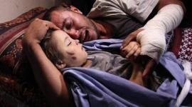 جانب من جرائم الاحتلال في غزة، (تصوير أشرف ابو عمرة)