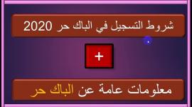 شروط التسجيل في باك حر 2020