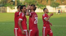 فرحة لاعبي بيت لاهيا بالفوز