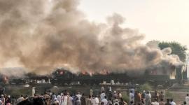 اندلاع حريق في قطار