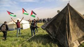 خيم مسيرة العودة على حدود غزة