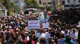 الاحتجاجات أمام مقر الأونروا رفضاً للتقليصات ‫(42664452)‬ ‫‬.JPG