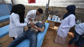 عشرات الاصابات فى المواجهات المندلعة فى   شرق خزاعة  ‫(43713033)‬ ‫‬
