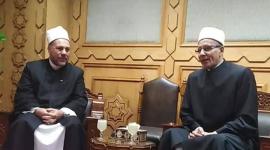 فضيلة الشيخ الدكتور صالح عباس جمعة وكيل الأزهر الشريف وفضيلة عميد المعاهد الأزهرية في فلسطين الشيخ الدكتور عماد يعقوب حمتو