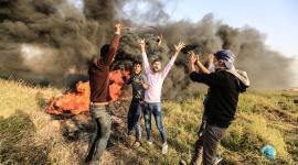 صورة أرشيفية من مسيرة العودة شرق غزة