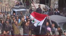 احتفالات في دوما بعد تحريرها من جيش الاسلام