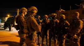 جانب من اطلاق النار على فلسطيني جنوب نابلس