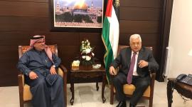 الرئيس عباس يلتقي العمادي في مقر المقاطعة