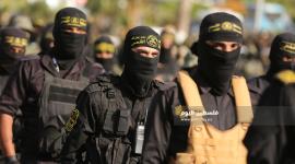 سرايا القدس تنظم مسيراً عسكرياً نحو بيت عزاء الدكتور شلح