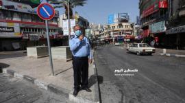 انتشار عناصر السلطة بعد اغلاق الضفة بسبب تفشي كورونا وعودة العالقين من الخارج (8)