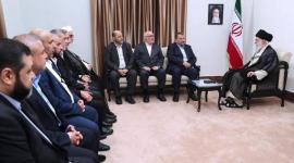 صلاح العاروري نائب رئيس حركة حماس يلتقي مرشد الجمهورية الإسلامية "إيران" السيد علي خامئني 
