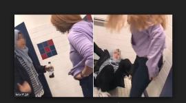 جانب من اعتداء امريكية على فتاة محجبة.JPG