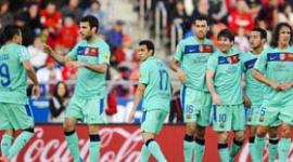 لقطة من مباراة برشلونة وريال مايوركا