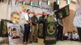 خضر عدنان خلال مهرجان تأبين الشهيد جعفر عوض
