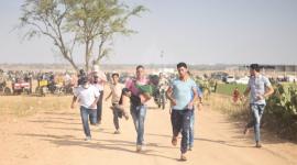عشرات الاصابات فى المواجهات المندلعة فى   شرق خزاعة  ‫(1)‬ ‫‬