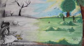 رسم الطالبة أبو سمهدانة