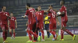 فرحة لاعبي المنتخب الوطني بالفوز ..